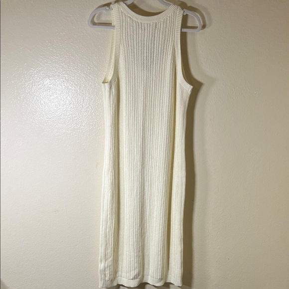 Banana Republic Cream Ribbed Knit Dress - Picture 2 of 7